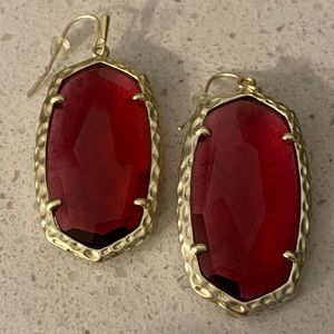 Kendra Scott translucent red Danielle earrings